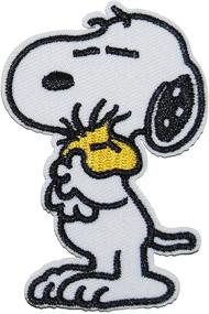 img 1 attached to Snoopy Peanuts Embroidered Hoodie Backpack