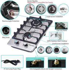 img 1 attached to Cooktop Burners Portable Stainless Apartments Appliances
