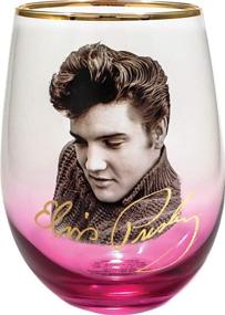 img 1 attached to 🎸 Stylish and Iconic: Spoontiques Elvis Stemless Glass - Add a Touch of Rock 'n' Roll to Your Drinkware!