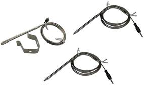 img 4 attached to Premium Burnt End Paper Replacement Temperature Probes for Wireless BBQ/Oven Thermometers - Cappec, iGrill, Thermopro and More - Ambient & Meat Probe Set (x2) with Clip