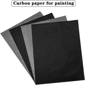 img 1 attached to 🖋️ High-quality Carbon Transfer Paper Set: 100 Sheets with 5 Embossing Styluses - Tracing, Dotting and Transfer Tools Included!