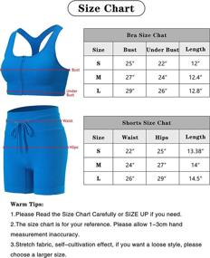 img 2 attached to 🏋️ Seamless Ribbed Crop Tank Top and Shorts Set with Yoga Leggings - Perfect for Women's Workout, Fitness, and Gym