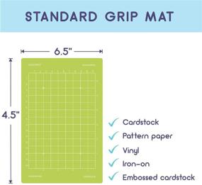 img 2 attached to 🔪 Set of 3 StandardGrip Cutting Mats for Cricut Joy – 4.5”x 6.5”, Includes 3 Reusable Double Sided Adhesive Paper Replacements