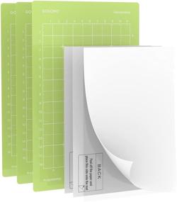 img 4 attached to 🔪 Set of 3 StandardGrip Cutting Mats for Cricut Joy – 4.5”x 6.5”, Includes 3 Reusable Double Sided Adhesive Paper Replacements