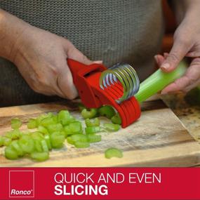 img 3 attached to 🔪 Ronco Handi Slicer Set - 1.5 Inch and 2 Inch Fruit & Vegetable Choppers - Quick, Easy & Efficient Food Slicing - Dishwasher Safe - GREEN and Red Varieties