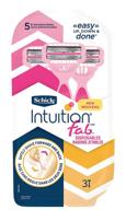💃 sleek schick intuition f.a.b womens bi-directional disposables razor - pack of 3: a cutting-edge shaving solution for women logo