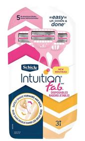 img 4 attached to 💃 Sleek Schick Intuition f.a.b Womens Bi-Directional Disposables Razor - Pack of 3: A Cutting-Edge Shaving Solution for Women