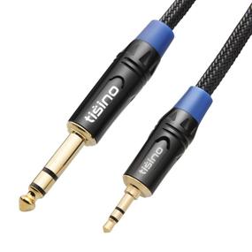 img 4 attached to 🎧 TISINO 3.5mm to 1/4 Stereo Cable and Adapter Aux Cord for Guitar, Keyboard Piano, Laptop, Home Theater Devices, Speaker and Amplifiers - Nylon Braid 3ft