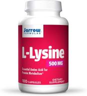 💊 jarrow formulas l-lysine 500 mg - essential amino acid for protein metabolism - 100 capsules, up to 100 servings logo