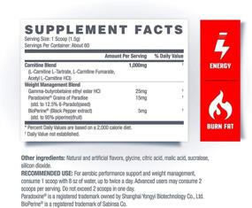 img 3 attached to 🍉 Carnitine Plus Metabolism and Weight Management Supplement by Betancourt Nutrition - L-carnitine Blend, 90g Powder (60 Servings) - Watermelon Flavor