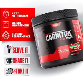 img 1 attached to 🍉 Carnitine Plus Metabolism and Weight Management Supplement by Betancourt Nutrition - L-carnitine Blend, 90g Powder (60 Servings) - Watermelon Flavor