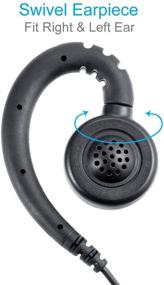 img 2 attached to Motorola Radio Swivel Earpiece with In-Line Mic/PTT: Compatible with TLK 100, SL300, SL3500e, SL7550e, SL7580e, SL7590e and more (PMLN7189 Replacement)