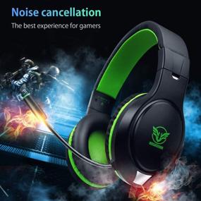 img 1 attached to 🎧 Karvipark H-10 Gaming Headset for Xbox One/PS4/PS5/PC/Nintendo Switch - Noise Cancelling, Bass Surround Sound, Over Ear, 3.5mm Stereo Wired Headphones with Mic for Clear Chat