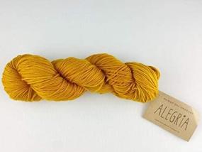 img 3 attached to 🧶 100g Hand Dyed Sock Yarn - Manos Del Uruguay Alegria A2058 Turmeric