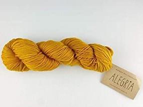 img 1 attached to 🧶 100g Hand Dyed Sock Yarn - Manos Del Uruguay Alegria A2058 Turmeric