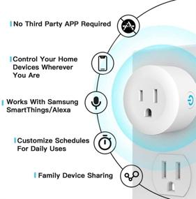 img 3 attached to 🔌 Zigbee Smart Plugs Outlet by DOGAIN, Works with ST and Echo Plus Hub, Voice Control Compatible with Alexa and The Google Assistant (Hub Required)(2 Pack)
