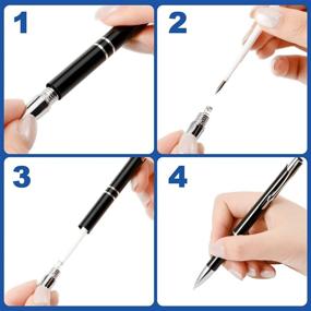 img 1 attached to 🖋️ Efficient Air Release Weeding Tool Pen Set for HTV Vinyl Craft Projects - 3 Piece Stainless Steel Pen with Replaceable Refills (Black, Red, Blue)