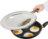 🔥 stainless steel grease splatter screen for frying pans and cooking pots - oil shield to prevent burns and protect skin - multi-use splash guard shield for better cooking safety логотип