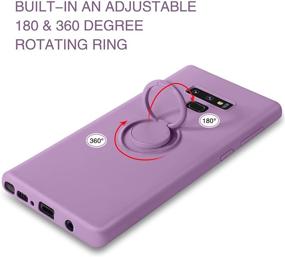 img 1 attached to Чехол BENTOBEN для Samsung Galaxy Note 9 - тонкий силиконовый чехол с кольцом-удерживателем 360°, совместимость с автомобильным держателем, микрофибровая подкладка, защитный чехол для Samsung Galaxy Note 9 6,4" - вишневый цвет цветочного покрова.