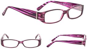 img 2 attached to 👓 Fashionable 5-Pack Spring Temple Reading Glasses for Women