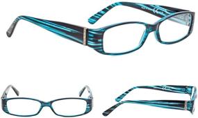 img 1 attached to 👓 Fashionable 5-Pack Spring Temple Reading Glasses for Women