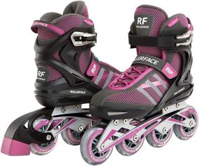 img 3 attached to 🛼 RFSport Magenta Women’s Adult Fitness, Sport, and Recreation Premium Inline Skates by Rollerface