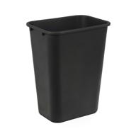 🗑️ amazoncommercial 10 gallon commercial office wastebasket: sleek black design, 1-pack for efficient waste management logo