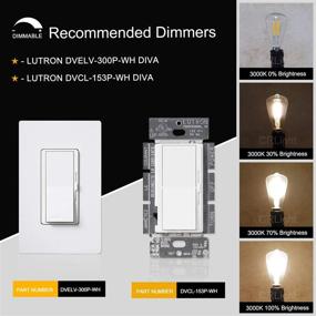 img 1 attached to 💡 CRLight Dimmable Filament Bulb, Candelabra Equivalent