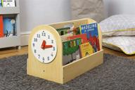 📚 tidy books kids book storage box (ages 3-10) small bookcase, portable play clock removable, kids book display caddy, white, 13.8 x 21.7 x 12.2 in, eco-friendly, handmade, the original since 2004. logo