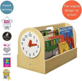 img 3 attached to 📚 Tidy Books Kids Book Storage Box (Ages 3-10) Small Bookcase, Portable Play Clock Removable, Kids Book Display Caddy, White, 13.8 x 21.7 x 12.2 in, Eco-Friendly, Handmade, The Original Since 2004.