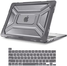 img 4 attached to 👍 MOSISO MacBook Pro 13 inch Case 2020 Release A2338 M1 A2289 A2251 with Touch Bar TouchID, Gray - Protective Hard Shell Case with TPU Bumper, Keyboard Cover