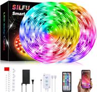 65.6 feet rgb color changing led strip lights for bedroom - silfu app control rope lights for diy home kitchen room логотип