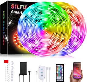 img 4 attached to 65.6 Feet RGB Color Changing LED Strip Lights for Bedroom - SILFU App Control Rope Lights for DIY Home Kitchen Room