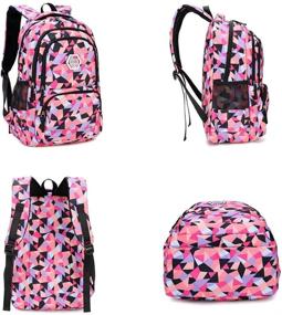 img 2 attached to Fanci Geometric Backpack: Stylish, Durable, and Waterproof Schoolbag
