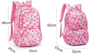 img 3 attached to Fanci Geometric Backpack: Stylish, Durable, and Waterproof Schoolbag