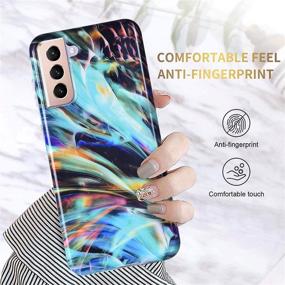 img 2 attached to 📱 SOGCASE Fit for Samsung Galaxy S21 5G Case: Dual Layer Shockproof Protection with Stylish Marble Phantom Pattern