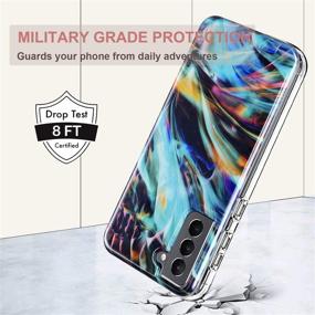 img 1 attached to 📱 Чехол SOGCASE подходит для Samsung Galaxy S21 5G: двухслойная защита от ударов с стильным мраморным фантомным узором