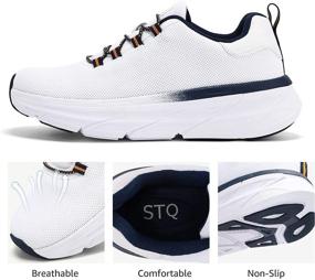 img 2 attached to 👟 STQ Women's Slip-On Breathable Fashion Sneakers with Arch Support - Ideal for Walking, Workouts, and Comfort