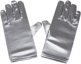img 1 attached to 🧤 Women's Black Satin Gloves - Elegant Length Ladies' Accessories for Special Occasions