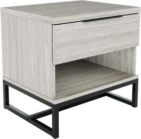 img 4 attached to Boyd Sleep Contemporary Barnwood Nightstand