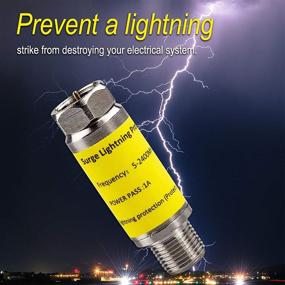 img 3 attached to 🌩️ High-Quality Coaxial Surge Protector: Safeguard Your Cable TV, Satellite, and Antenna Equipment from Lightning Surges (75 ohm, 5-2400MHz)