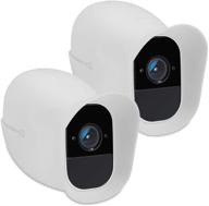 kwmobile 2-pack белый силиконовый чехол совместим с arlo pro/pro 2 smart - наружный чехол для видеокамеры для обеспечения безопасности cctv. логотип