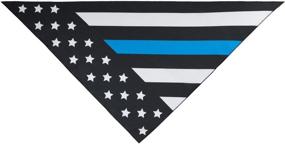 img 3 attached to 🐶 Stylish Thin Blue Line Dog Bandana: Show Support and Fashion for Your Furry Friend!