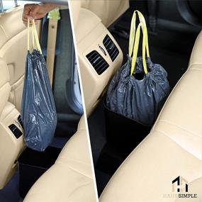 img 1 attached to 🚗 Spill-Proof Car Trash Can - Convenient Garbage Litter Organizer for Cars and Trucks - 1.4 Gallon Plastic with Stability Flap