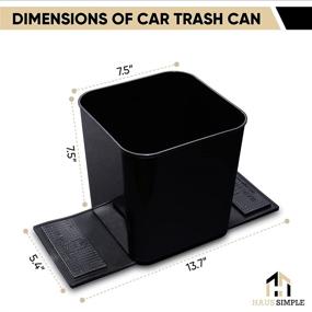 img 3 attached to 🚗 Spill-Proof Car Trash Can - Convenient Garbage Litter Organizer for Cars and Trucks - 1.4 Gallon Plastic with Stability Flap