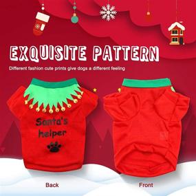 img 2 attached to 🐾 HYLYUN 2 Pack Christmas Dog Shirts: Stylish Pet T-Shirt Set for Small Dogs and Cats - Perfect Cosplay Pet Apparel for the Holiday Season