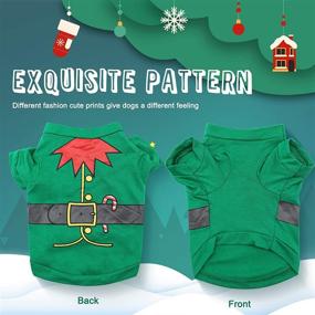 img 1 attached to 🐾 HYLYUN 2 Pack Christmas Dog Shirts: Stylish Pet T-Shirt Set for Small Dogs and Cats - Perfect Cosplay Pet Apparel for the Holiday Season