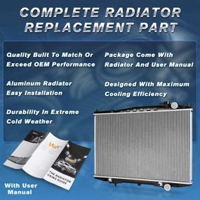 img 3 attached to 🔥 Радиатор DWVO | Совместим с Nissan Frontier 2.4L 1998-2004 и 3.3L 1999-2004 | Совместим с Nissan Xterra 2.4L и 3.3L 2000-2004 | DWRD1015
