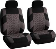 fh group fb071102 travel master seat covers (gray) front set – universal fit for cars trucks and suvs logo