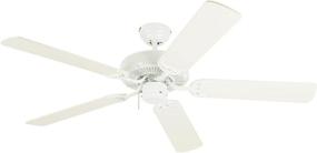 img 4 attached to 🏢 Westinghouse Lighting 7802400 52 Inch White Ceiling Fan with 5 Blades, Downrod Mount